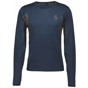 Scott Trail Run LS Mens Shirt Midnight Blue/Copper Orange L