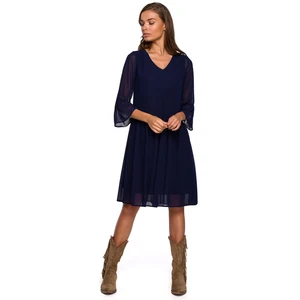 Stylove Woman's Dress S236 Navy Blue