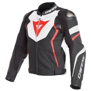 Dainese Avro 4 Black Matt/White/Fluo Red 56 Kurtka skórzana