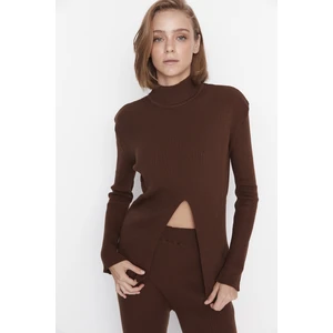 Trendyol Sweater - Brown - Regular fit