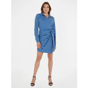 Blue Ladies Striped Wrap Dress Tommy Hilfiger - Women