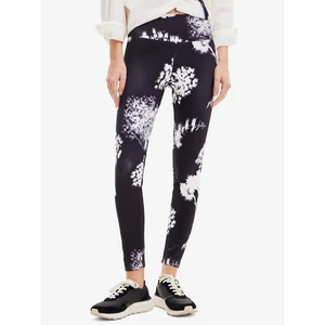 White and Black Women Patterned Leggings Desigual Agnes - Women