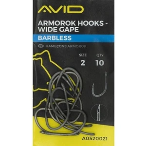 Avid carp háčky armorok hooks wide gape barbless - 4