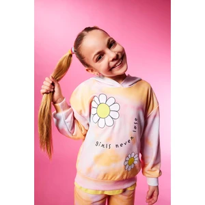 DEFACTO Girl Relax Fit Hoodie Patterned Sweatshirt