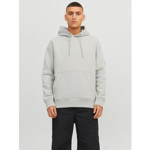 Light Grey Mens Hoodie Jack & Jones Classic - Men