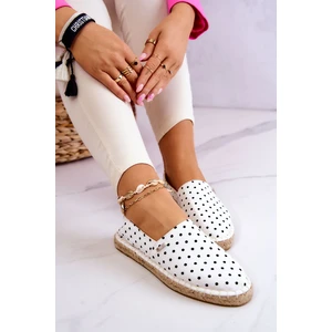 Women's fashion espadrilles Polka Dots Big Star - white