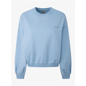 Light Blue Women's Sweatshirt Pepe Jeans Terry - Women