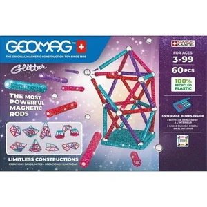 Geomag Glitter Recycled 60 dielikov