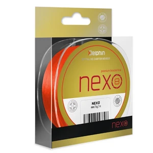 Delphin splietaná šnúra nexo 8 fluo oranžová - 0,18 mm 25,6 lb 130 m