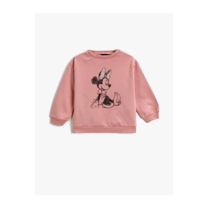 Koton Minnie Mouse Printed Sweatshirt Licensed