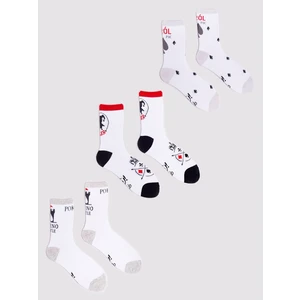 Yoclub Man's Men's Cotton Socks 3-Pack SKA-0070F-AA00