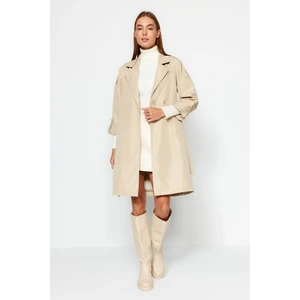 Trendyol Beige Water Repellent Long Trench Coat