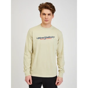 Beige Men's Long Sleeve T-Shirt Diesel - Men