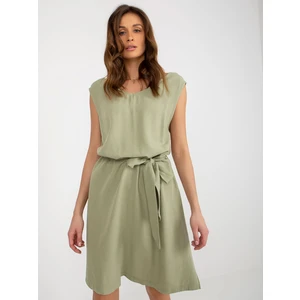 Light green sundress with belt from RUE PARIS