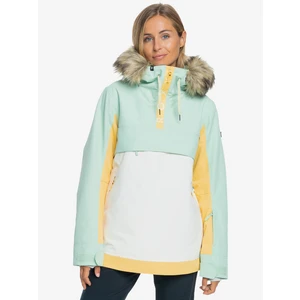 Women's Green-Cream Winter Jacket Roxy Shelter - Women