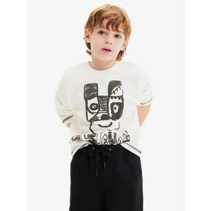 Desigual Cream Long Sleeve T-Shirt for Boys - Boys