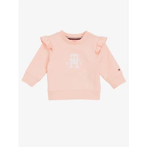 Pink Girly Sweatshirt with Ruffles Tommy Hilfiger - Girls