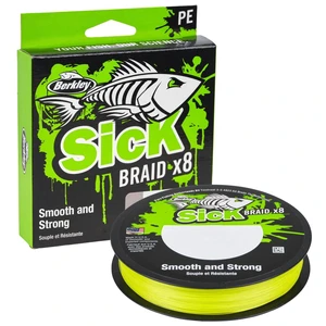 Berkley splietaná šnúra sick braid hi-vis žltá 150 m - 0,08 mm 6 kg