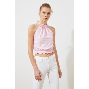 Trendyol Pink Ruffle Blouse