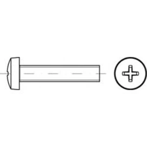 Válcové šrouby s čočkovou hlavou TOOLCRAFT TO-5430834, N/A, M2, 4 mm, ocel, 200 ks