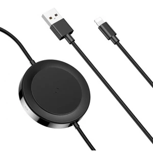 Baseus kábel a bezdrôtová nabíjačka 2v1 USB/Lightning, čierny