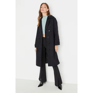 Trendyol Trench Coat - Black - Double-breasted