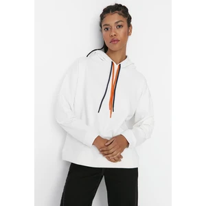 Trendyol Sweatshirt - White - Relaxed fit