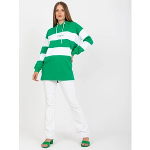 Green-and-white hoodie with embroidery RUE PARIS