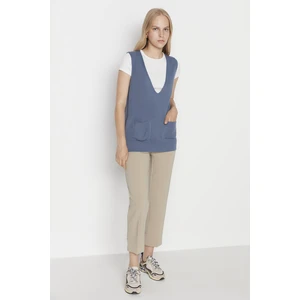 Trendyol Sweater Vest - Blue - Regular fit