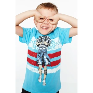 Boys' T-shirt with blue print