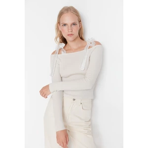 Trendyol Blouse - Beige - Slim fit