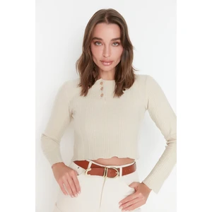 Trendyol Sweater - Beige - Regular fit