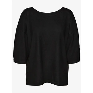 Black loose blouse with neckline Noisy May City - Women