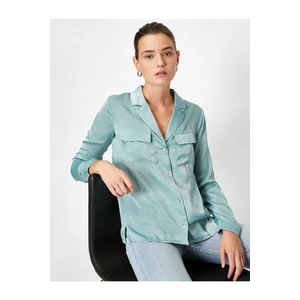 Koton Women's Aqua Green Shirt