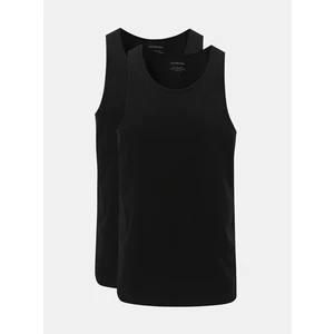 Set of two black basic tank tops Jack & Jones - Men