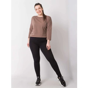 Black cotton plus size leggings