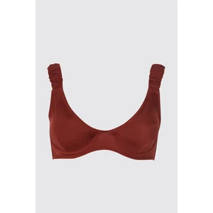 Trendyol Claret Red Ruffle Detailed Underwire Bikini Top