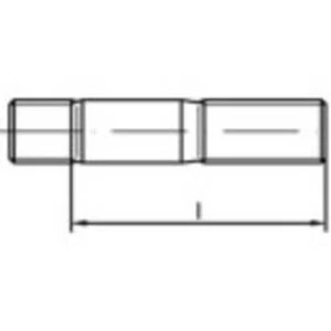 Šrouby závrtné TOOLCRAFT 1065344, N/A, M10, 70 mm, nerezová ocel, 25 ks