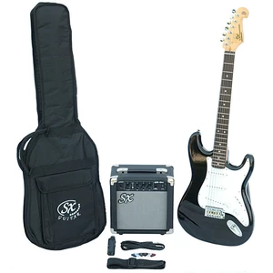 SX SE1 Electric Guitar Kit Black