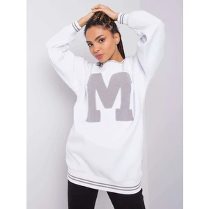 RUE PARIS Oversized white sweatshirt