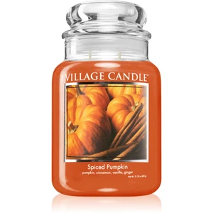 Village Candle Spiced Pumpkin vonná sviečka (Glass Lid) 602 g