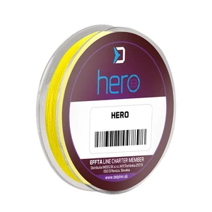 Delphin náväzcová šnúra hero 8 fluo žltá 15 m - 0,22 mm 17,70 kg