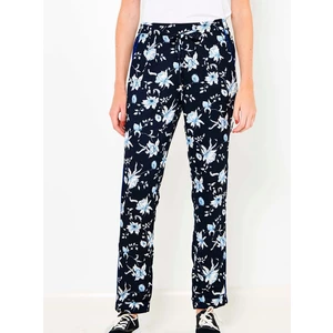 Dark blue floral trousers CAMAIEU - Women