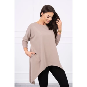 Blouse oversize dark beige