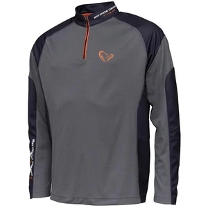 Savage Gear Tricou Tournament Shirt 1/2 Zip Sedona Grey 2XL