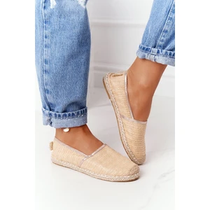 Espadrilles On Straw Sole Lu Boo Beige