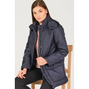 Z6703 DEWBERRY WOMEN'S COAT-LACİVERT