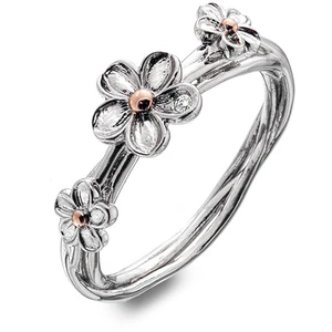 Hot Diamonds Strieborný kvetinový prsteň Forget me not DR214 51 mm