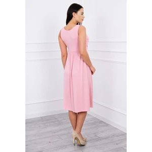 Dress with wide straps powdered pink