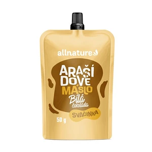 Allnature Arašidové maslo s bielou čokoládou 50 g